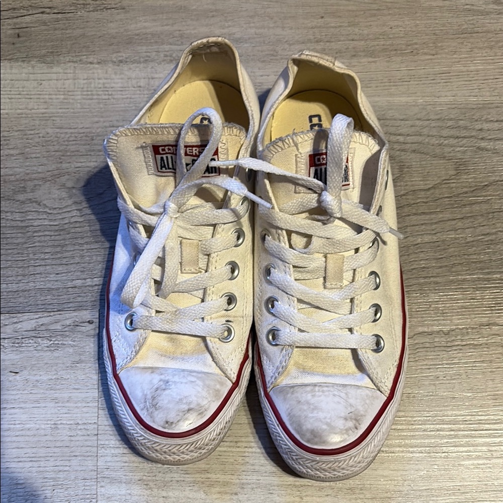 Converse All Star White Canvas Shoes women’s 7.5 / men’s 5.5